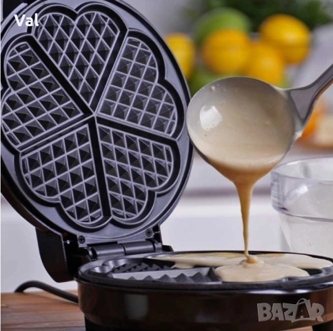 Гофретник Voltz,1200W, 5 гнезда, Инокс, снимка 3 - Гофретници - 54811853