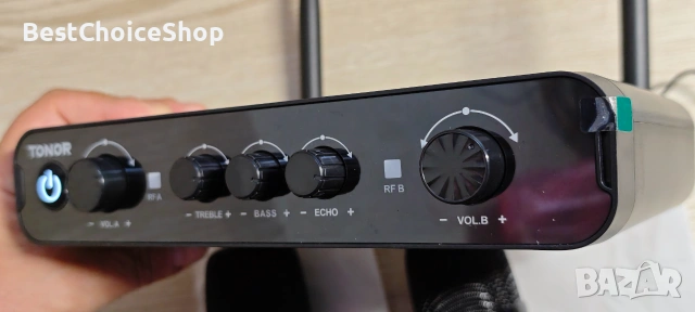 TONOR TW350 Безжични микрофони и приемник с XLR и 6.35 мм аудио интерфейс, 60м, караоке, сватба, DJ, снимка 4 - Микрофони - 55071007
