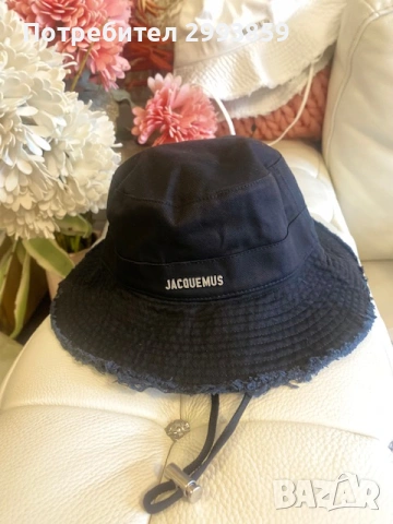 шапка JACQUEMUS Le Bob Artichaut bucket hat, снимка 13 - Шапки - 54750070