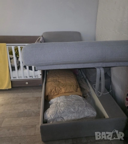 Диван лежанка с ракла, снимка 2 - Дивани и мека мебел - 54072785