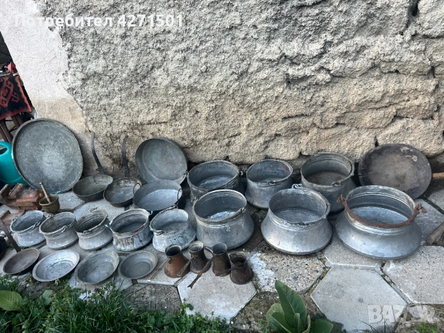 Стари медни автентични посуди, снимка 5 - Колекции - 54093240