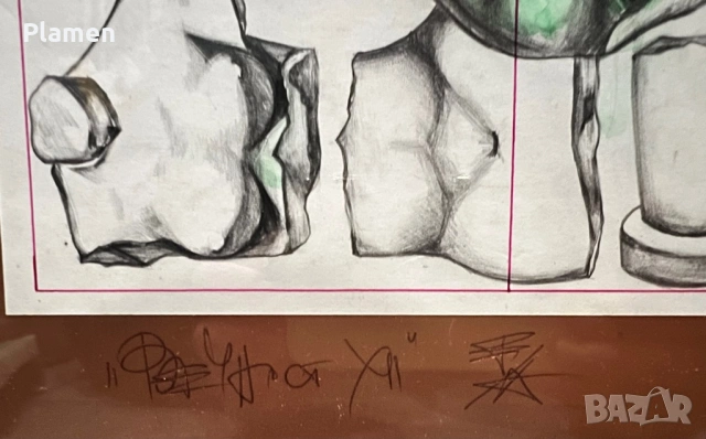 УНИКАТ КАРТИНА ЦВЯТКО ЦВЕТКОВ ЧЕРВЕН БРЯГ ПОДПИСАНА, снимка 3 - Картини - 54069451