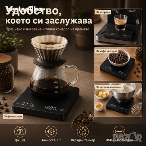 Професионална малка кухненска електронна везна за кафе готвене кухня, снимка 5 - Други инструменти - 48376853