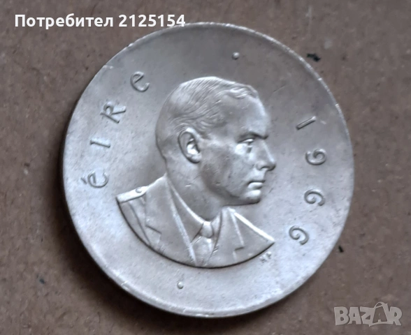 10 шилинга Ирландия 1966 г и 2 райхсмарки 1937,38 г., снимка 2 - Нумизматика и бонистика - 54707334