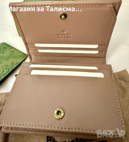 Дамски портфейл Gucci естествена кожа пълен комплект, снимка 3 - Портфейли, портмонета - 54173716
