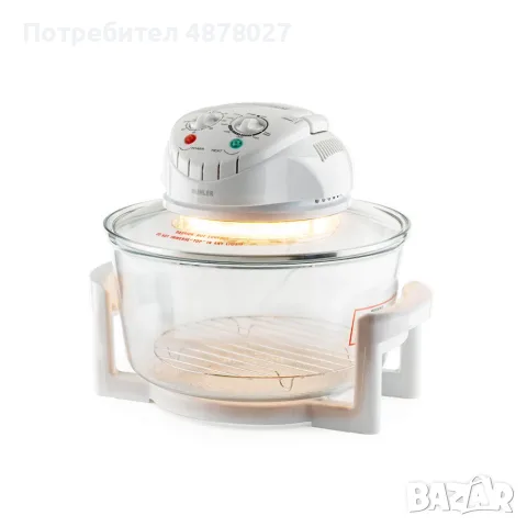 Комбинирана 2в1 халогенна фурна и еър фрайър MFC-1200,1400W,12 л., снимка 2 - Фритюрници - 55513530