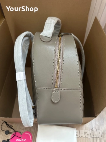 Чисто нова раница PINKO в сив цвят, снимка 7 - Раници - 54059281