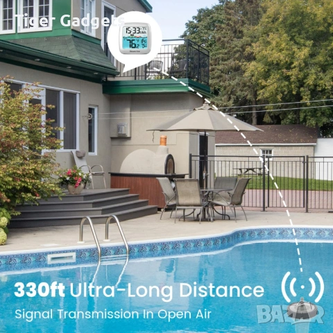 Newentor Wireless Pool Thermometer – безжичен плаващ термометър за басейн, SPA и джакузи (Milky), снимка 4 - Друга електроника - 54520857