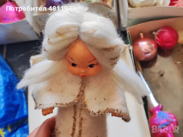 Стари стъклени коледни играчки, снимка 8 - Колекции - 55585709