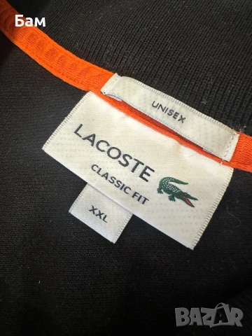 Оригинална мъжка тениска с яка Lacoste размер ХХЛ, снимка 5 - Тениски - 54766737