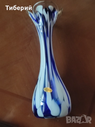 Стъклена ваза, снимка 4 - Вази - 54233060