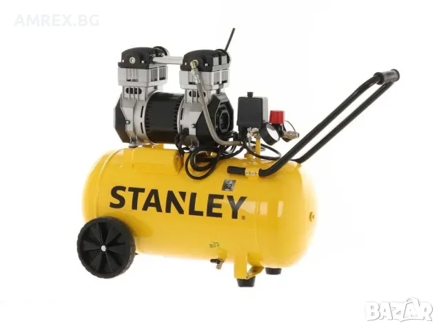 Тих безмаслен компресор Stanley 50 л, 2 к.с., снимка 4 - Селскостопанска техника - 55393757