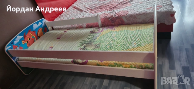 Детско легло с чекмедже и прегради, снимка 4 - Мебели за детската стая - 54370847