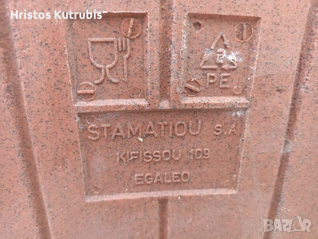 Декоративен пластмасов бидон-бъчва Stamatiou (200 литра) с канелка, снимка 5 - Други - 55036002