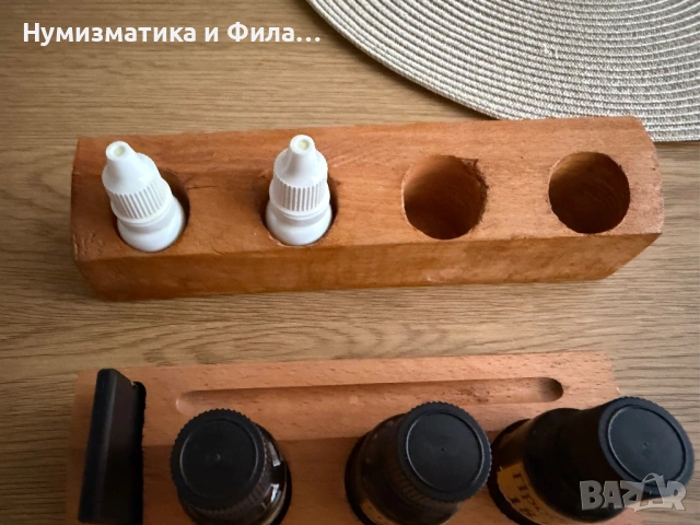 Два броя дървени стойки за тестери на злато и сребро, снимка 4 - Нумизматика и бонистика - 54877711
