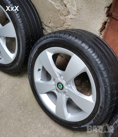 Джанти с гуми 5х112 17" Skoda Seat VW Audi, снимка 2 - Гуми и джанти - 55084583