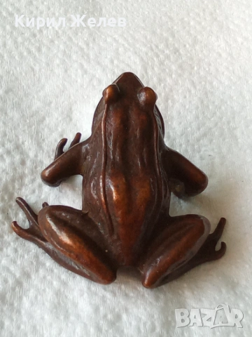 Бронзова фигурка на 🐸 жаба 48218, снимка 3 - Колекции - 54489350