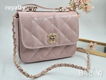 Ch🅰️nel Нова Розова Дамска Кожена Чанта Ш🅰️нел 