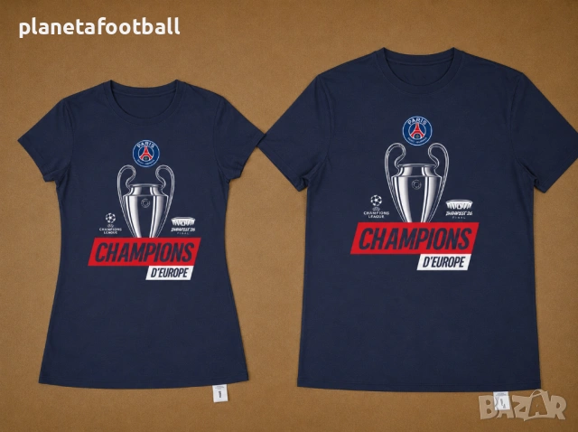 Тениски ПСЖ!Фен тениски PSG ШАМПИОНИ НА ЕВРОПА 2026!