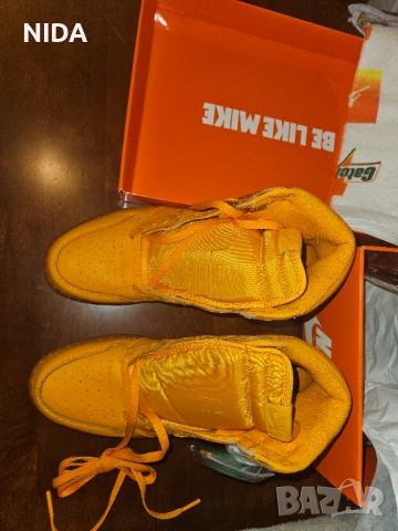 Маратонки Nike Air Jordan 1 Retro Hi “Gatorade” - 45 EU / 10 UK - Нови - Уникат!, снимка 4 - Маратонки - 54804740