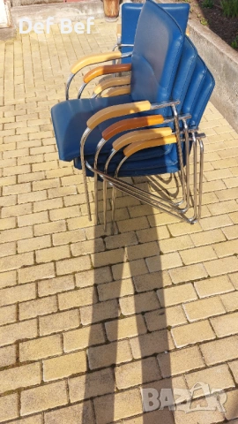 Комплект 4 офис стола + 1 подарък, снимка 7 - Столове за офис - 54118080