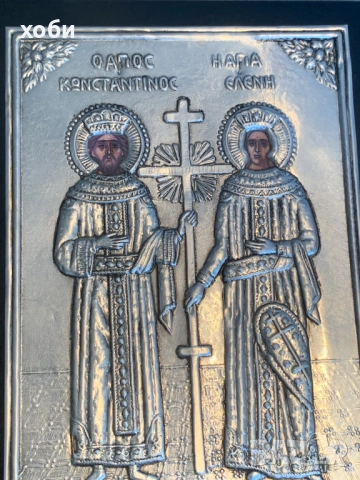  икона на Св. Св. Константин и Елена, снимка 4 - Икони - 54100307