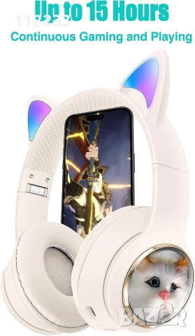 Безжични слушалки за момиченце, снимка 10 - Bluetooth слушалки - 54955952