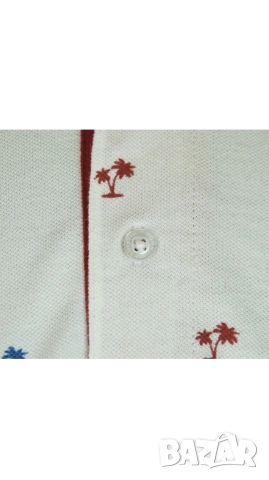 Оригинална, изискана тениска с яка Tommy Hilfiger, M размер, снимка 4 - Тениски - 55207617
