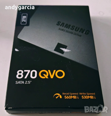2TB Samsung 870 QVO 2000GB 2.5" SATA V-NAND Solid State Drive SSD Read/Write 560/530 MB/s диск disk, снимка 3 - Твърди дискове - 54551568