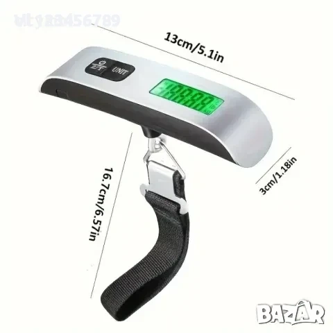 Ръчен кантар/везна за багаж с LCD дисплей, до 50 кг​ , снимка 3 - Други стоки за дома - 53969048