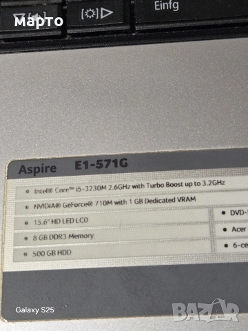 Acer Aspire E1-571G i5-3320M , снимка 4 - Лаптопи за дома - 55148079