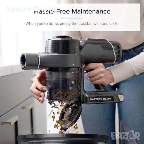 Вертикална прахосмукачка Levoit VortexIQ 40 Flex акумулаторна без кабел с дисплей осветление, снимка 6 - Прахосмукачки - 54996949