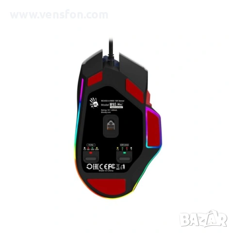  Гейминг мишка A4tech Bloody W95Max Sports Navy RGB Light, 12000cpi, снимка 4 - Клавиатури и мишки - 54690343