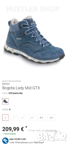 Туристически обувки MEINDL BOGOTA MID GORE-TEX. Размер 38, снимка 4 - Други - 54840872