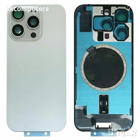 Заден капак за iPhone 16 Pro с държач, стъкло за камерата и магнитен ринг – 4 цвята
