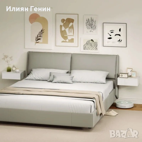 HOMCOM Комплект от 2 нощни шкафчета, снимка 10 - Шкафове - 54626791