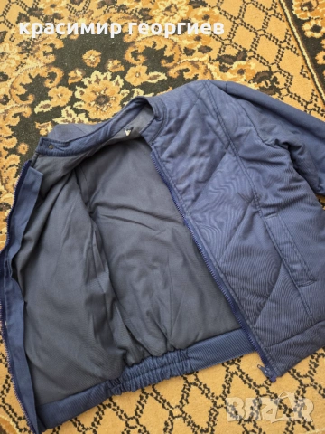 Ватирано зимно/работно яке тип bomber от времето на соца, снимка 2 - Якета - 54652931