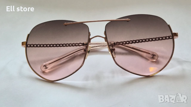 ОРИГИНАЛНИ слънчеви очила Chanel Chain Aviator 4667 (Размер 57), снимка 5 - Слънчеви и диоптрични очила - 54997217