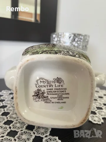 Порцеланов чайник Myotts country life, снимка 4 - Антикварни и старинни предмети - 55339770