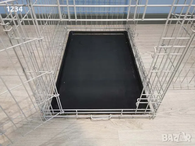 НОВА метална сгъваема клетка за куче 77x50x54см за транспорт и стационар, снимка 6 - За кучета - 55328546