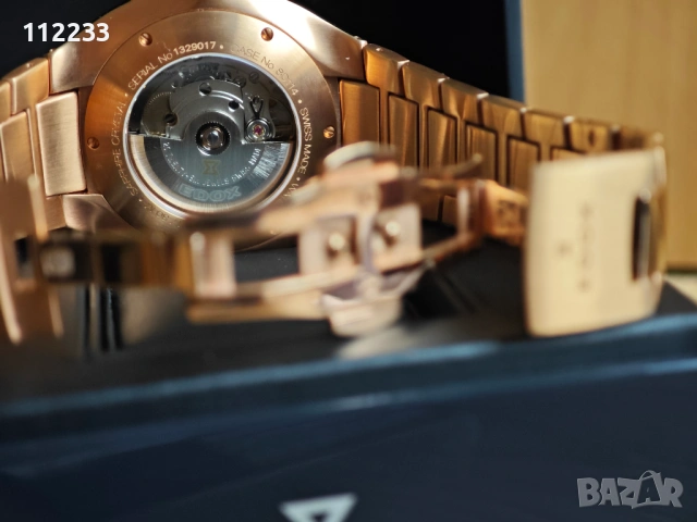 EDOX Les Bemonts Ultra Slim Automatic Rose Gold, снимка 13 - Мъжки - 54492813