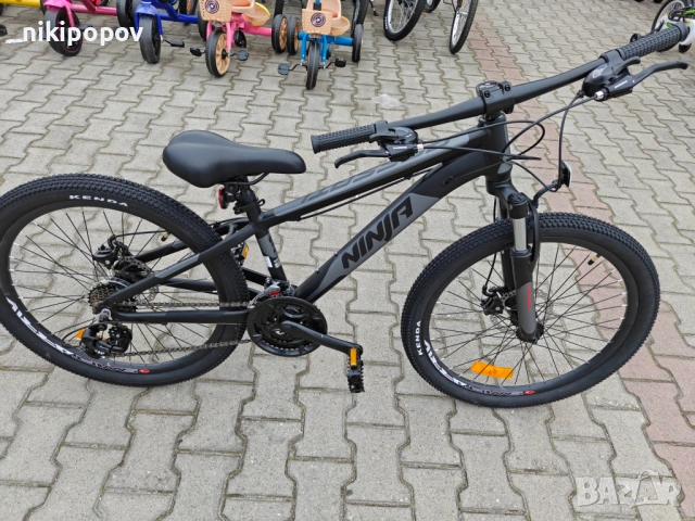BG Алуминиев велосипед 24" NINJA черен, снимка 3 - Велосипеди - 54334864
