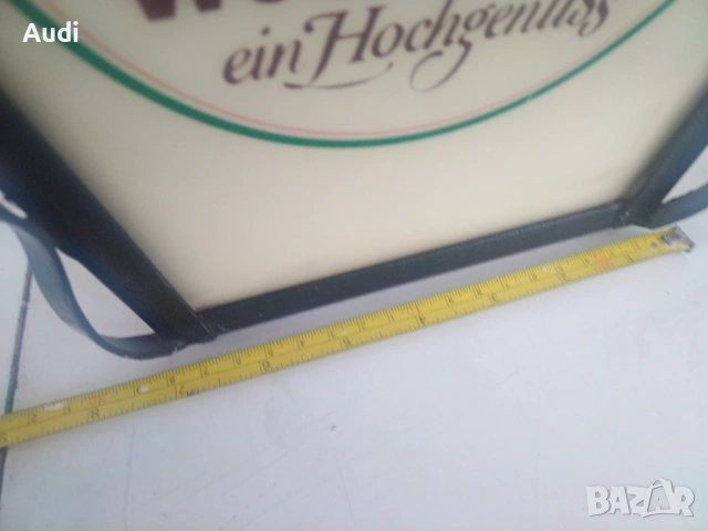 Винтидж висящ немски градински фенери комплект два броя  С надпис на немска бира  WOLFSHOHNER ein Ho, снимка 3 - Външни лампи - 54625375