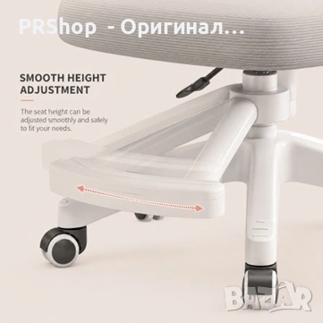 Ергономичен детски стол KO53R - сив/бял, снимка 6 - Столове - 54966213