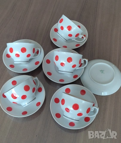 Комплект руски порцеланови чаши за чай, снимка 3 - Чаши - 54787905