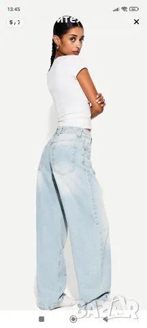 Дамски дънки тип балон BERSHKA, снимка 4 - Дънки - 52216421