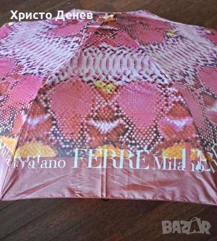 чадър FERRE Фере Milano, сгъваем, дамски мъжки оригинал, внос от Италия