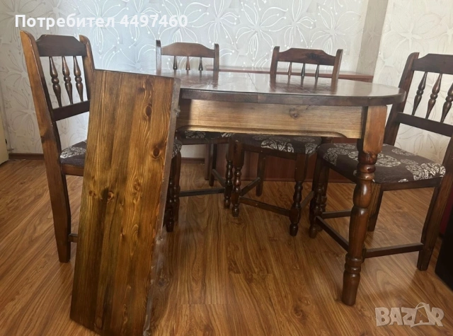 Маса с 4 стола, снимка 7 - Маси - 54319607