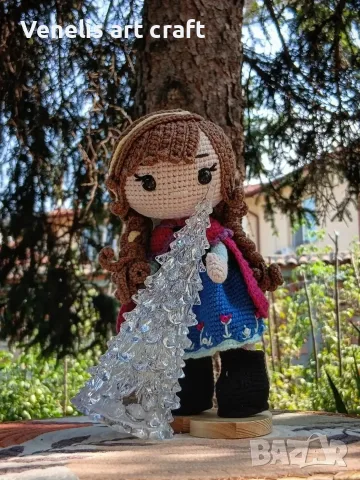 Анна от Замръзналото кралство / Frozen Плетена кукла, снимка 4 - Кукли - 55406478
