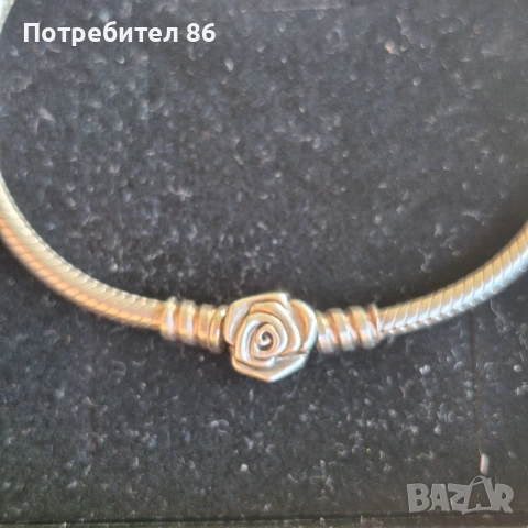Сребърна гривна на Пандора , снимка 3 - Гривни - 55032752